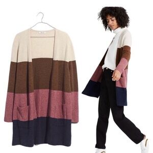 Madewell Multicolor Striped Cardigan Sweater